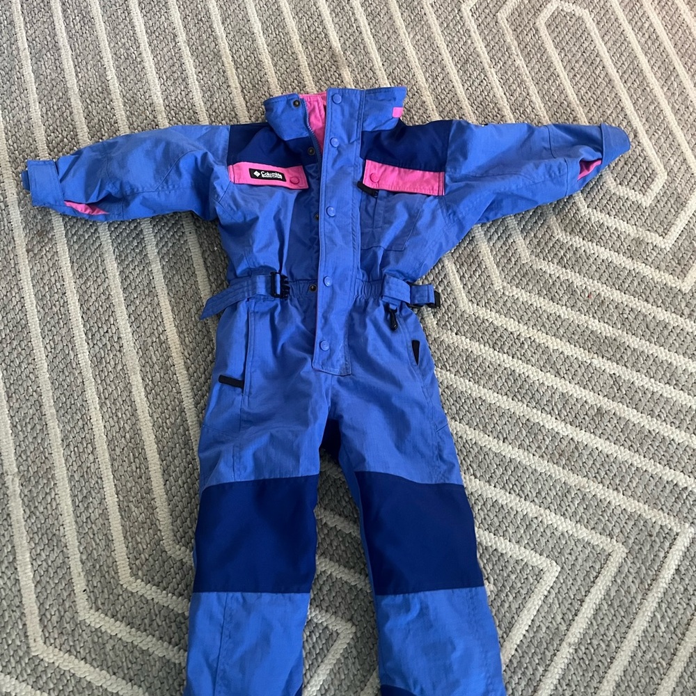 1990’s Columbia Blue and Pink Kids Snowsuit